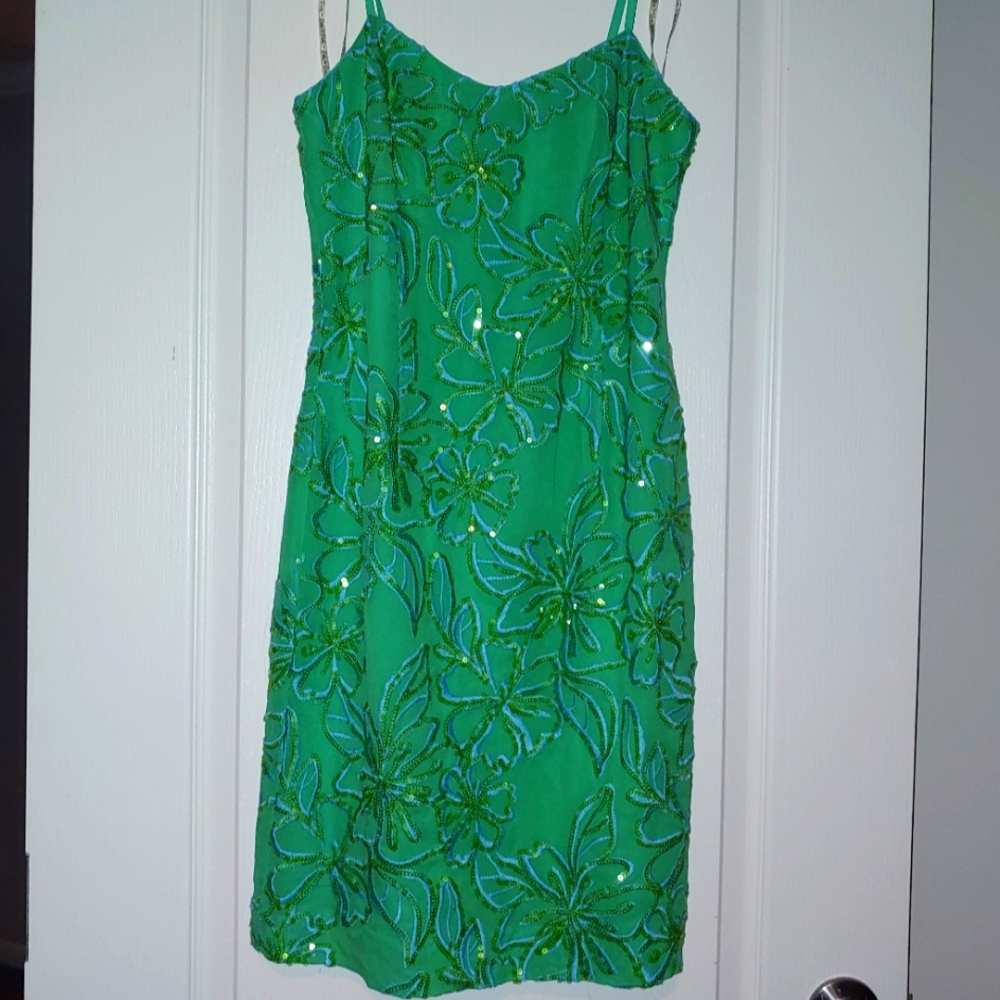 Lilly Pulitzer NWT sequin green dress size 0